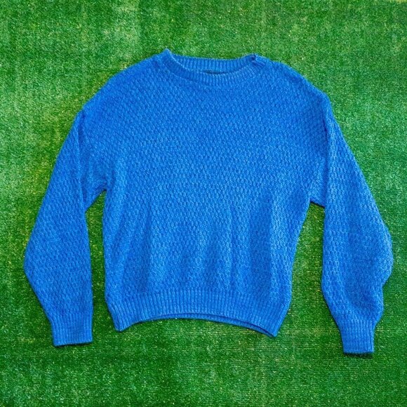 VINTAGE TONY LAMBERT MENS FISHERMAN SWEATER BLUE LONG SLEEVE PULLOVER SIZE XL - Picture 5 of 5